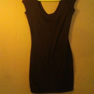 Black Form Fitting Wet Seal Cocktail Dress